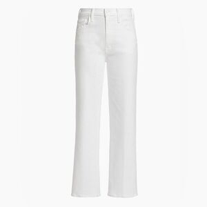 MOTHER The Rambler Zip Ankle Jeans Fairest of Them White 32